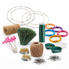Floralcraft floristry mechanics supplies including florist wire wreath frames floral mesh and floristry construction materials